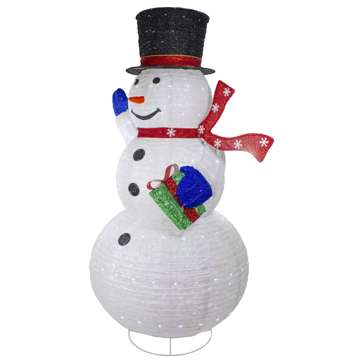  Northlight LED Lighted Iridescent Twinkling Snowman Outdoor Christmas Decoration - 71