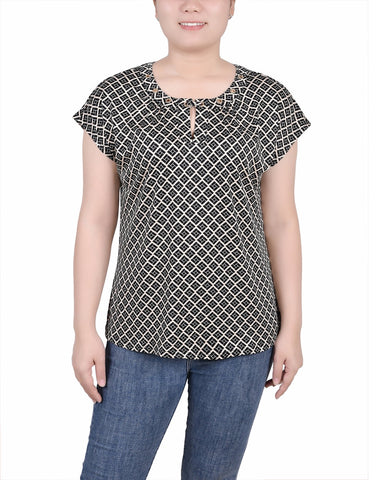 Extended Sleeve Top With Grommets