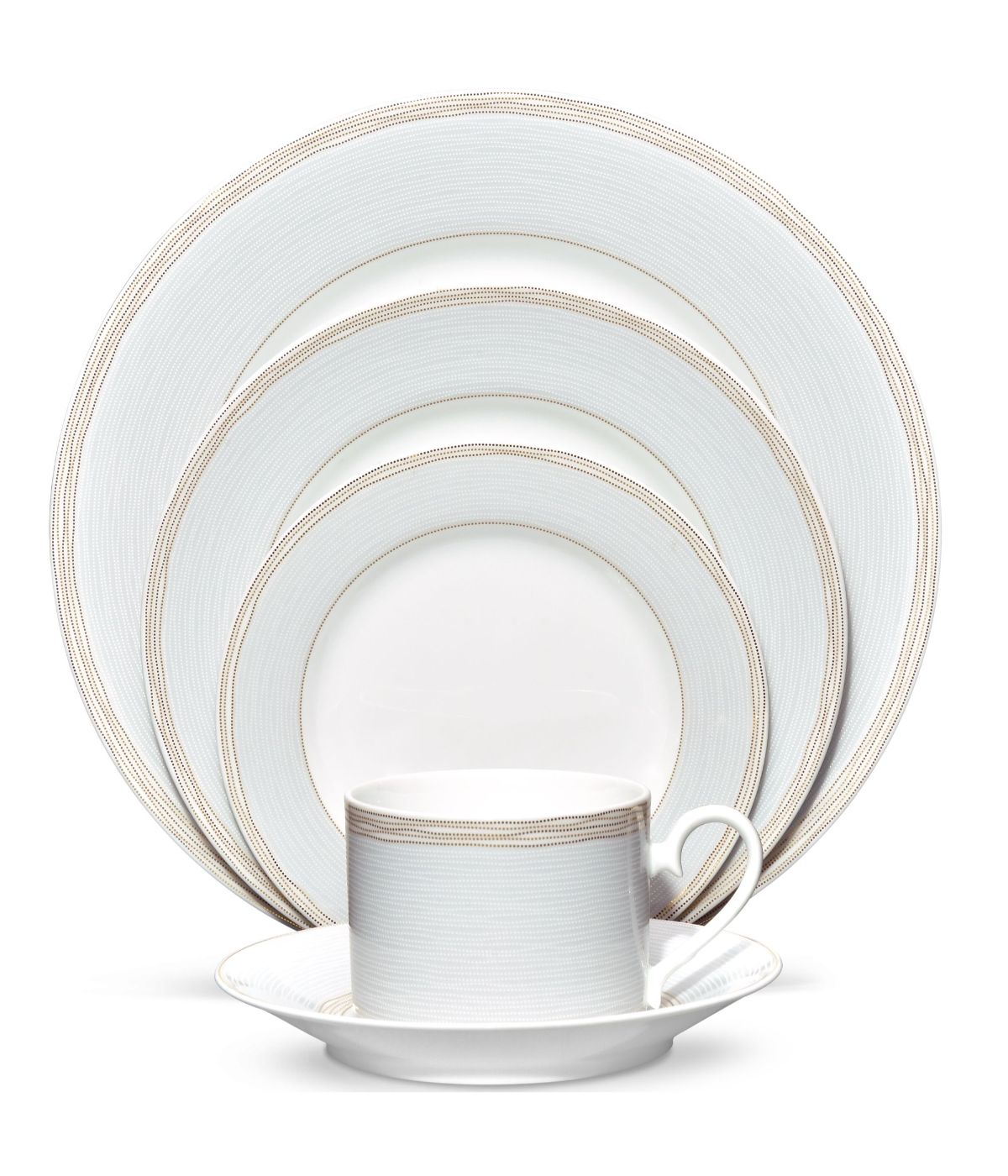  Noritake Linen Road 5 Piece Place Setting - White - Bonton