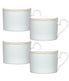  Noritake Linen Road Set of 4 Cups - White - Bonton