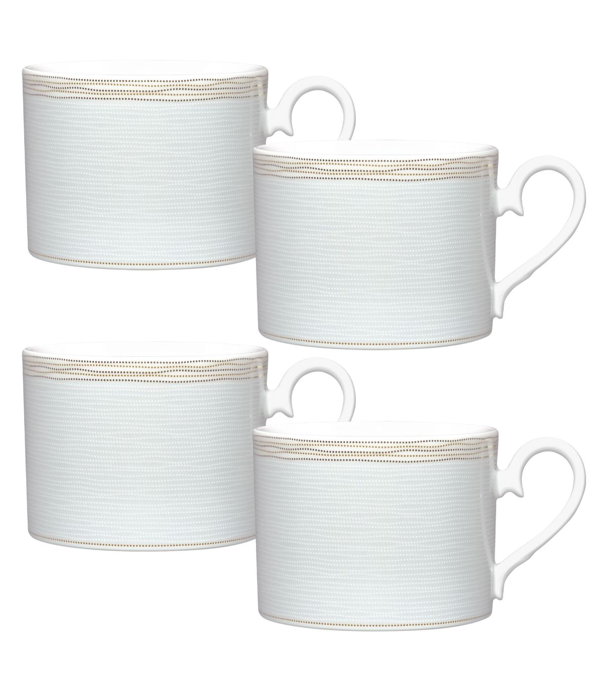  Noritake Linen Road Set of 4 Cups - White - Bonton