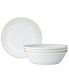  Noritake Linen Road Set of 4 Soup Bowls - White - Bonton