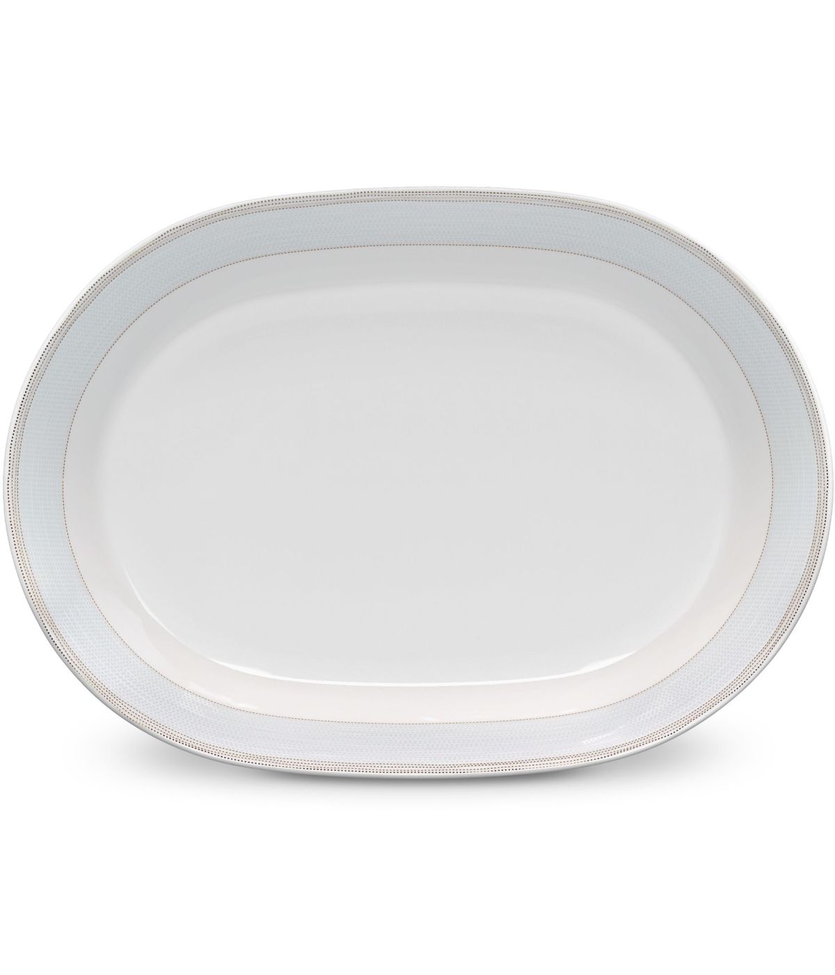  Noritake Linen Road Oval Vegetable Bowl - White - Bonton