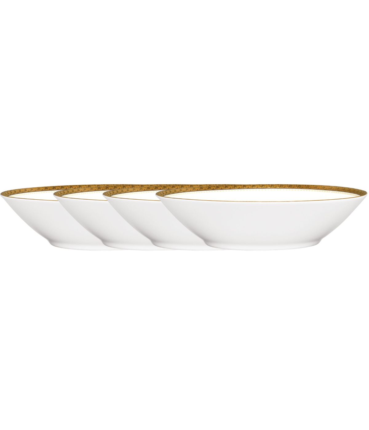  Noritake Charlotta Gold Set of 4 Fruit Bowls - White - Bonton