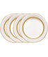  Noritake Charlotta Gold Set of 4 Scalloped Accent Plates - White - Bonton