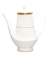  Noritake Charlotta Gold Coffee Server with Cover - White - Bonton