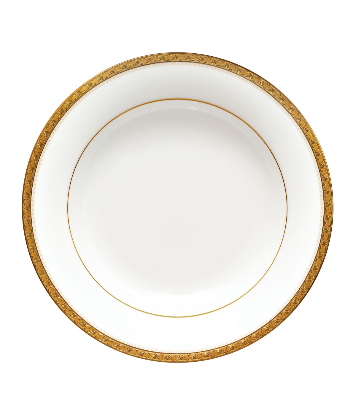  Noritake Charlotta Gold Set of 4 Rim Soup Bowls - White - Bonton