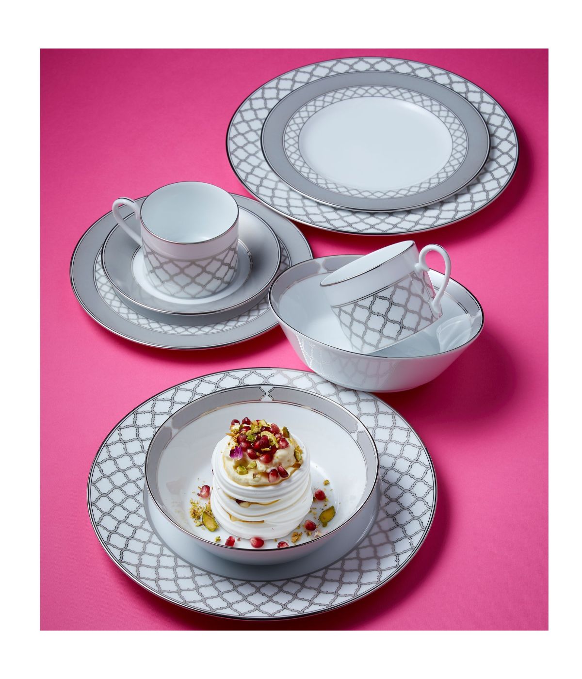  Noritake Eternal Palace 5 Piece Place Setting - Platinum - Bonton