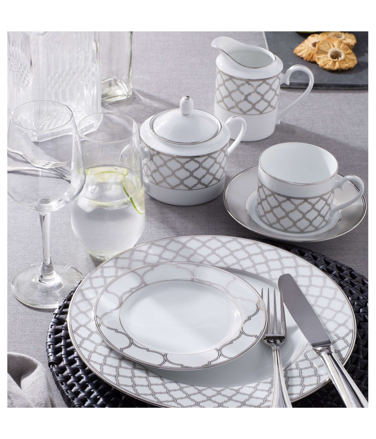  Noritake Eternal Palace 5 Piece Place Setting - Platinum - Bonton