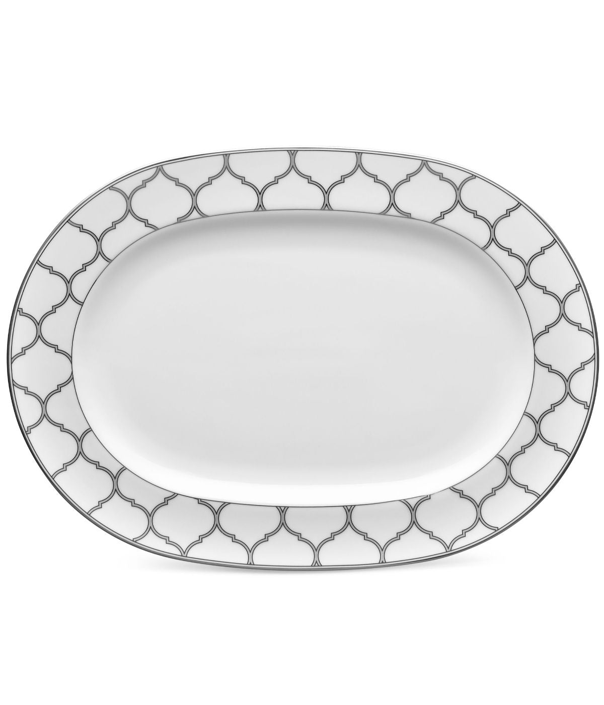  Noritake Eternal Palace Oval Platter - Platinum - Bonton