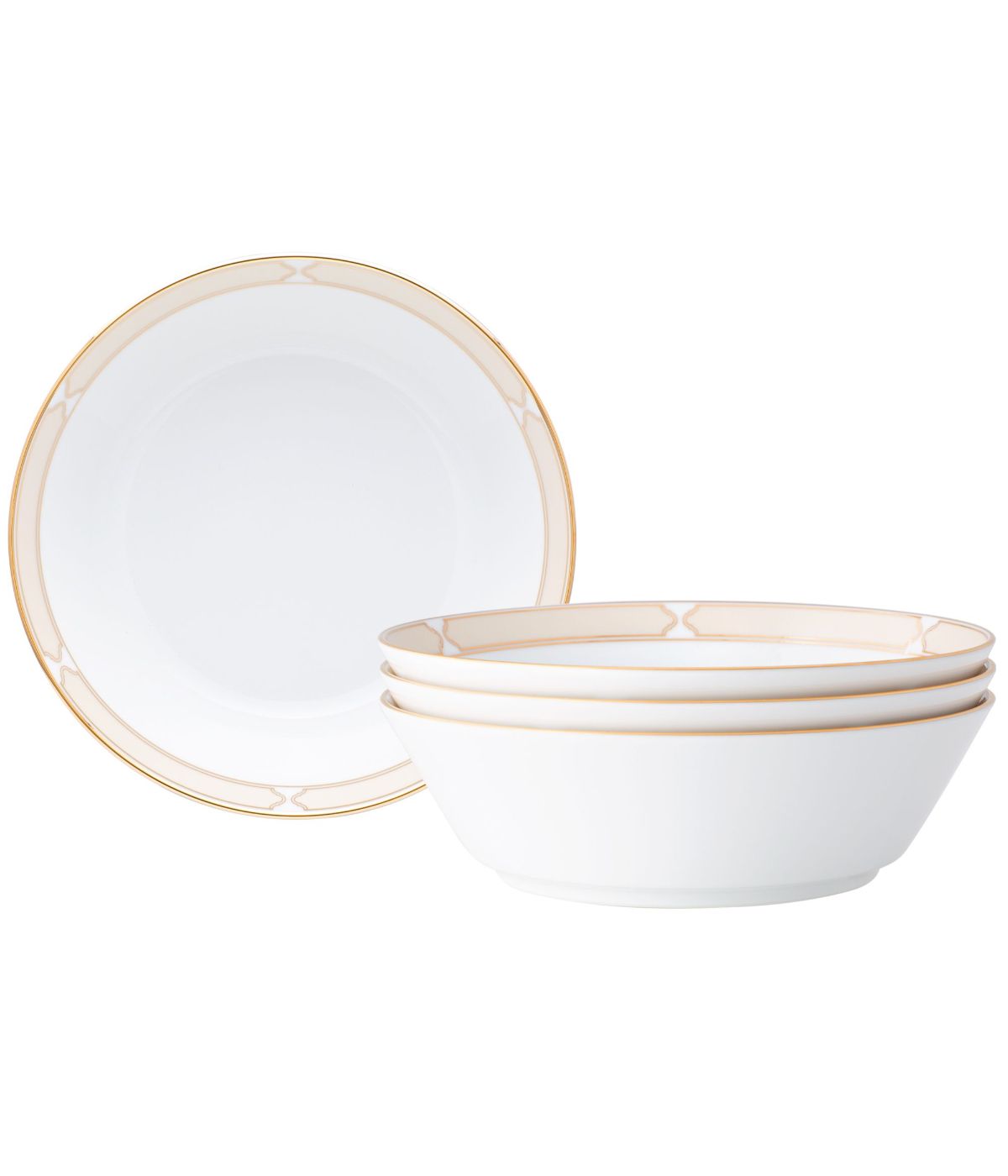  Noritake Eternal Palace Set of 4 Soup Bowls - Gold - Bonton