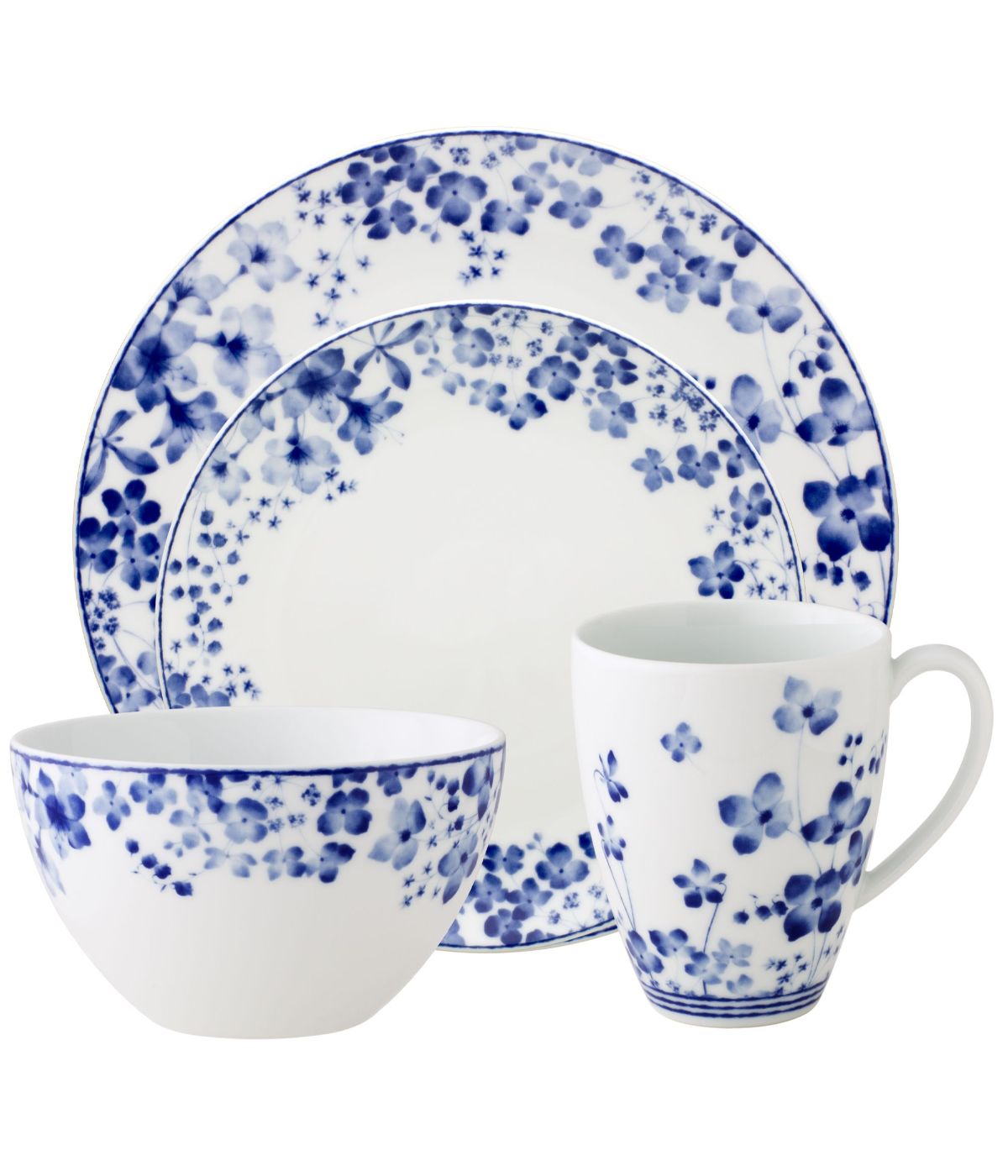  Noritake Bloomington Road 4 Piece Place Setting - Blue - Bonton