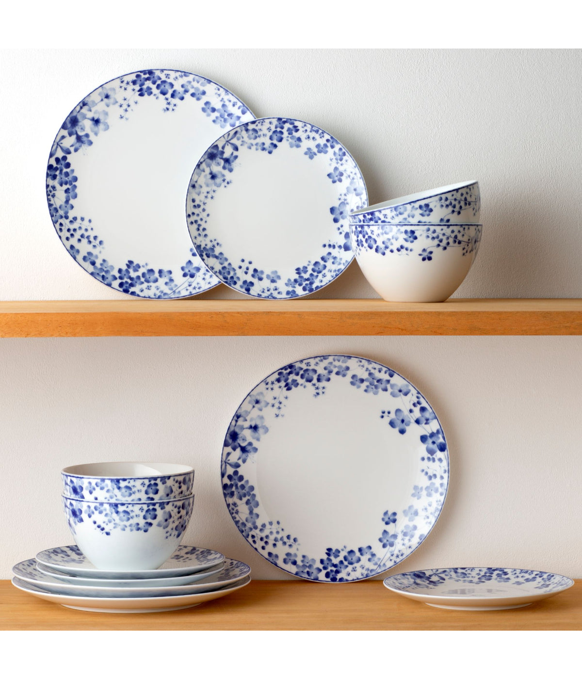  Noritake Bloomington Road Set of 4 Cereal Bowls - Blue - Bonton