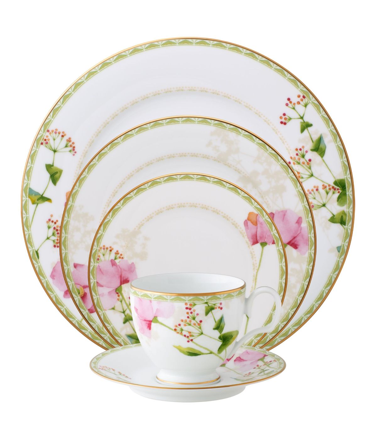  Noritake Poppy Place 5 Piece Place Setting - White - Bonton