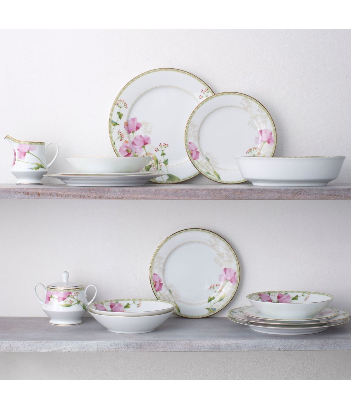  Noritake Poppy Place Set of 4 Soup Bowls - White - Bonton