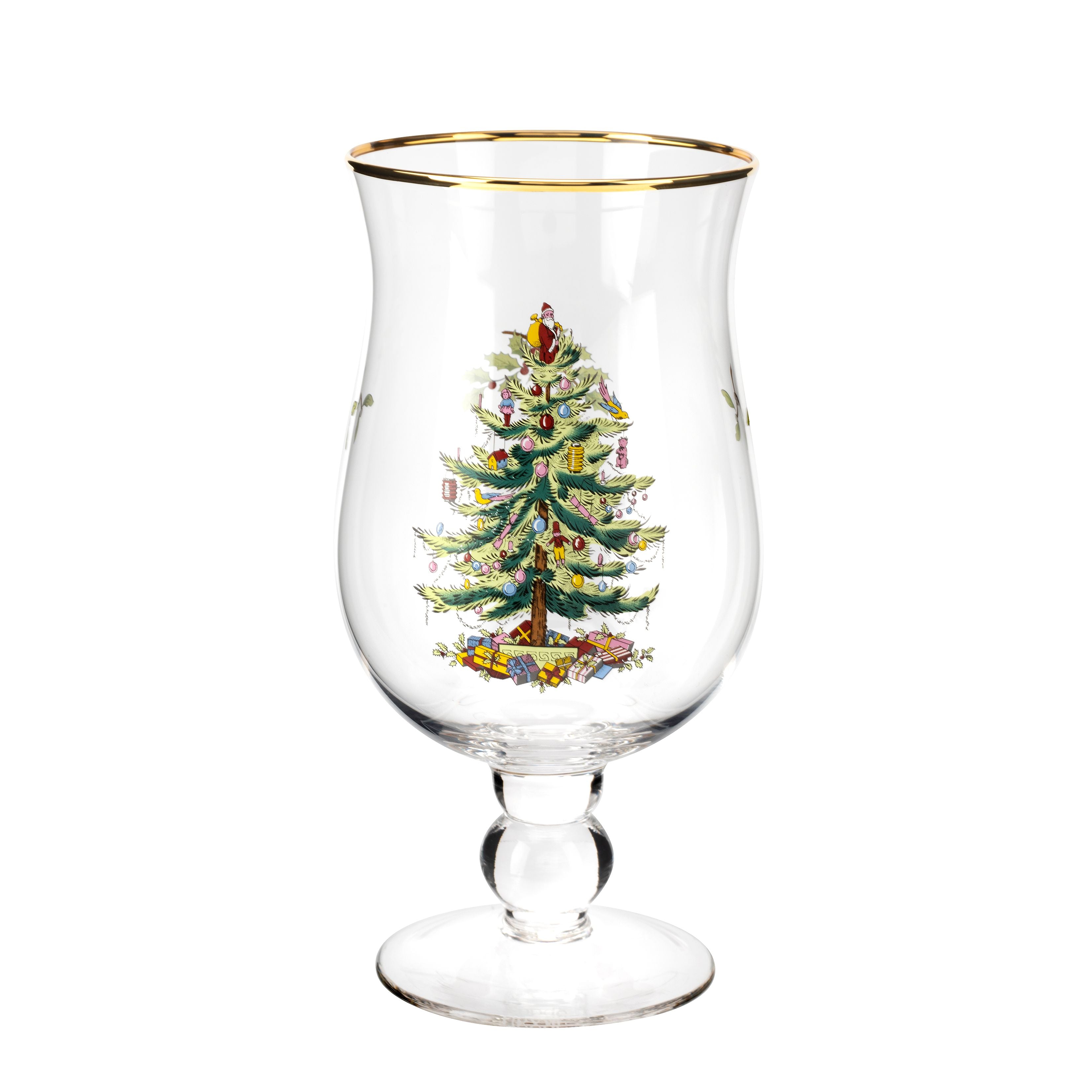  Spode Christmas Tree Tulip Glasses Set of 4 - White - Bonton