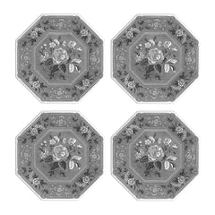 Heritage Collection Botanical Octagonal Plates Set of 4