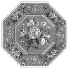 Heritage Collection Botanical Octagonal Plates Set of 4