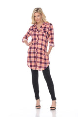 Women's Piper Stretchy Plaid Tunic Top