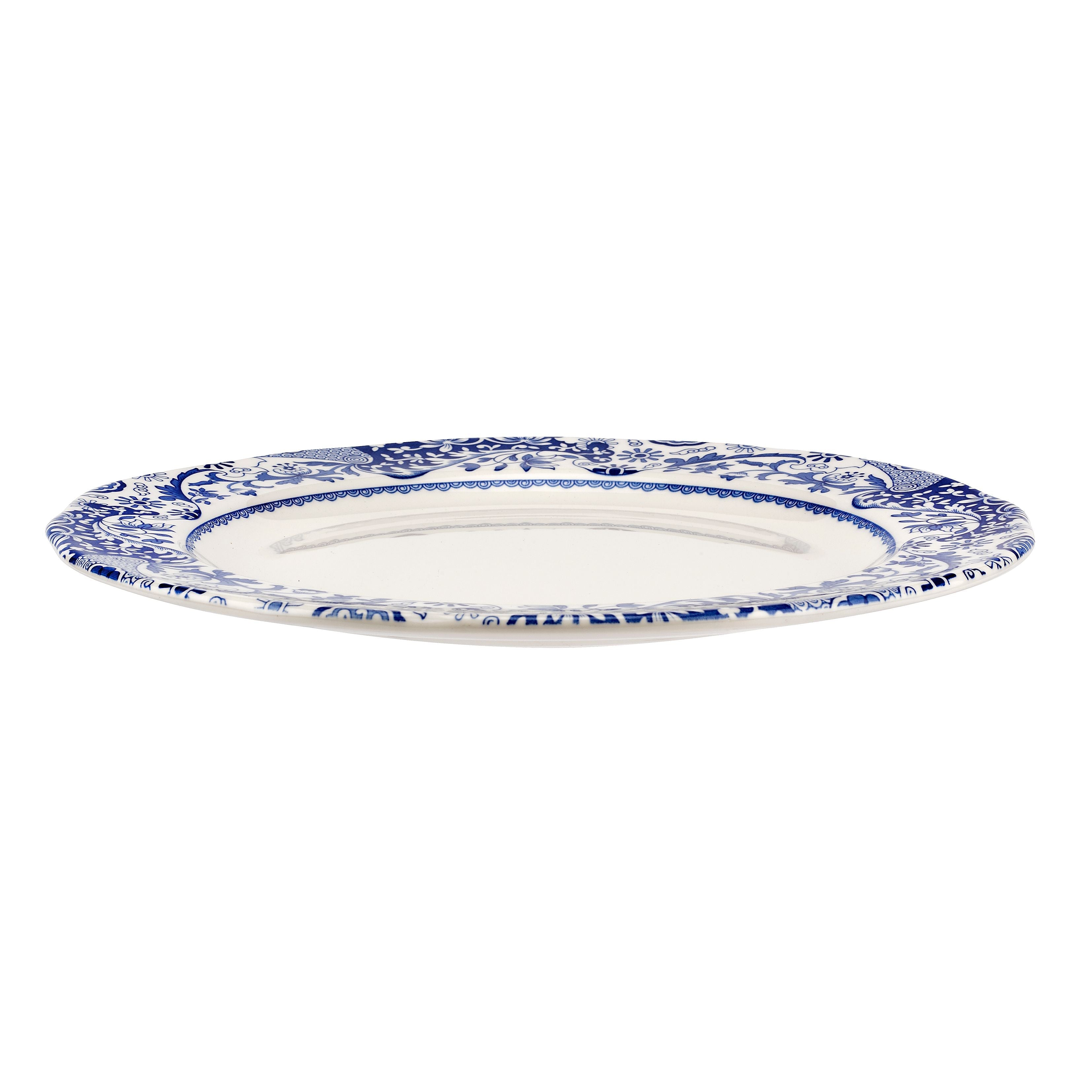  Spode Blue Italian Brocato Charger Plate - Blue - Bonton