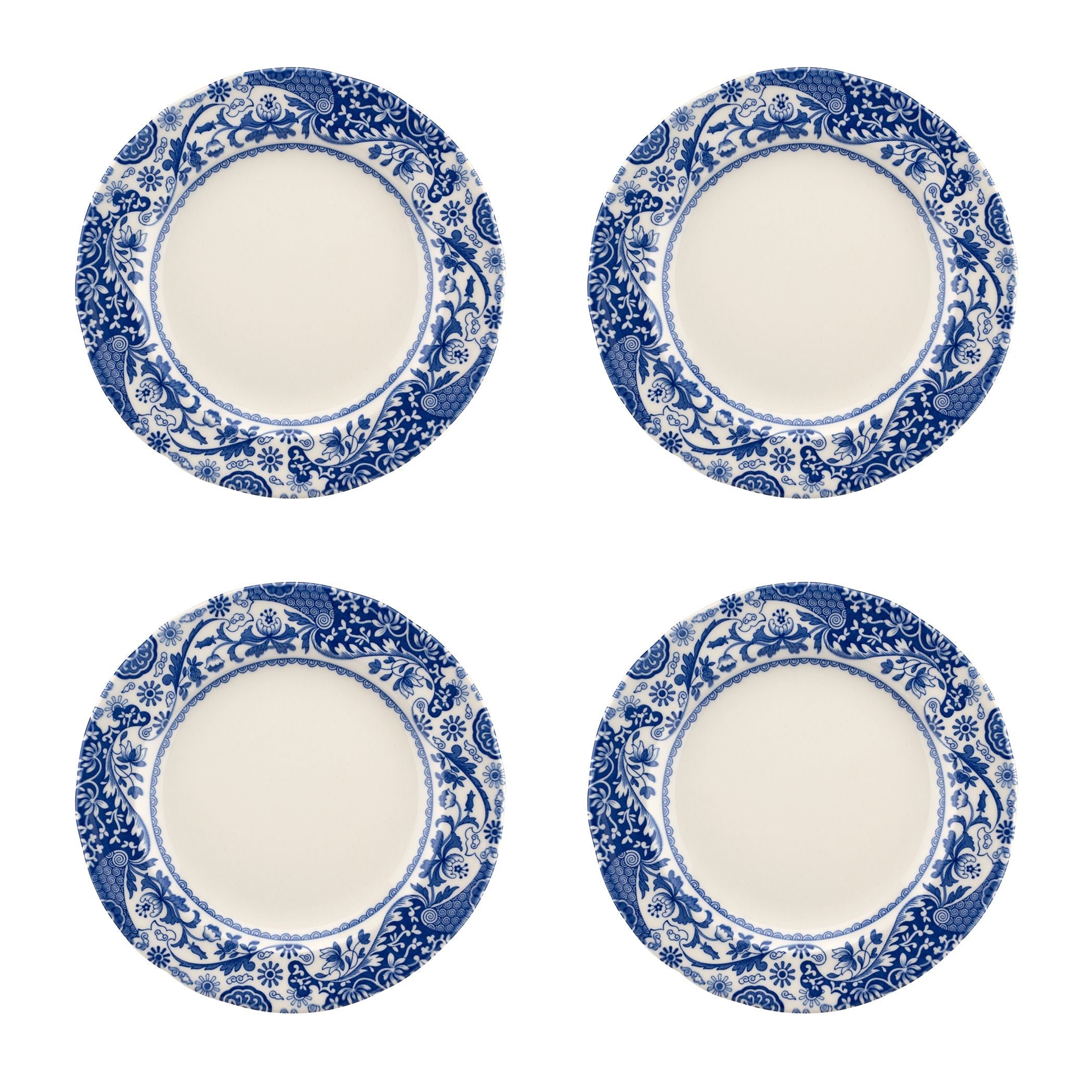  Spode Blue Italian Brocato Salad Plate Set of 4 - Blue - Bonton