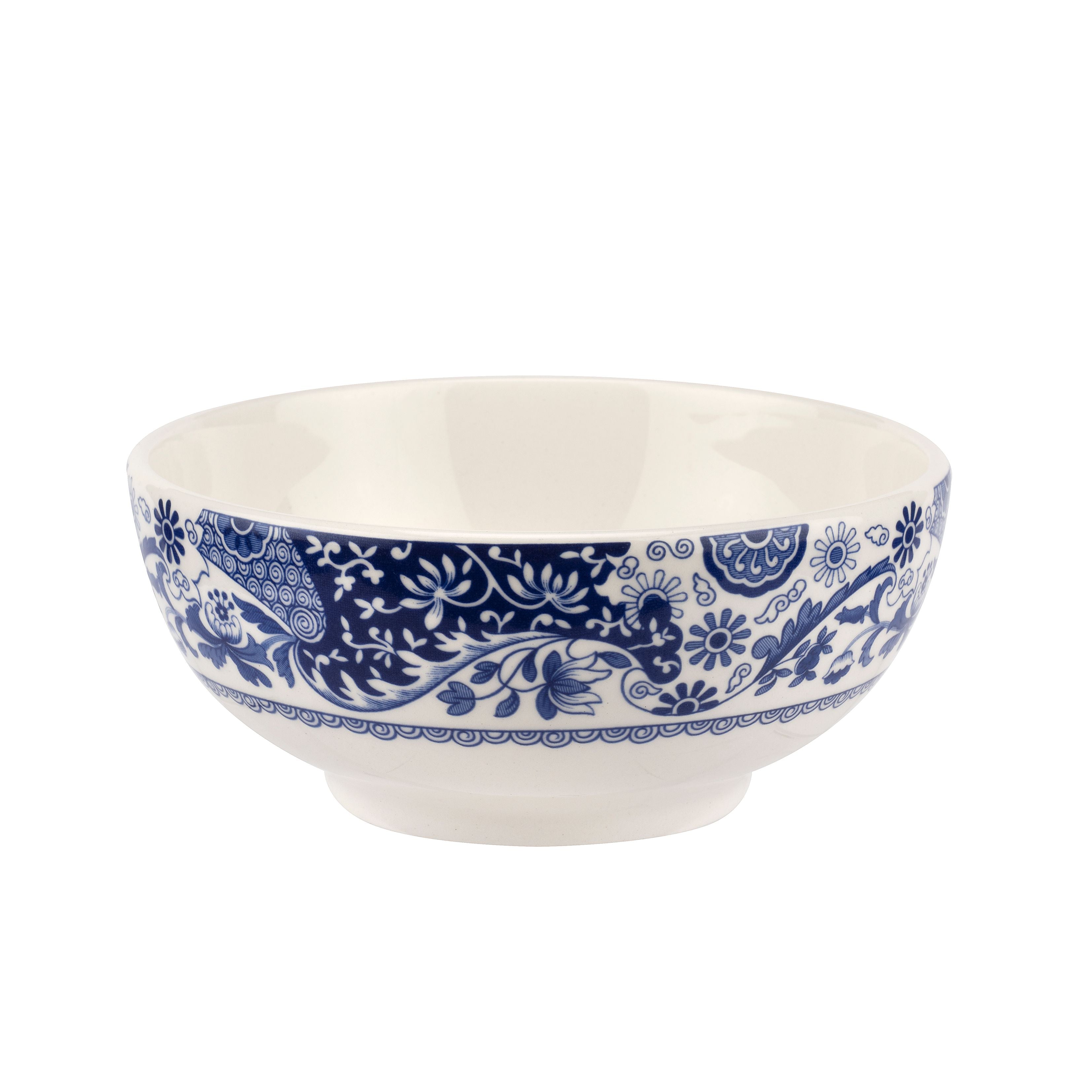  Spode Blue Italian Brocato Medium Bowl Set of 4 - Blue - Bonton