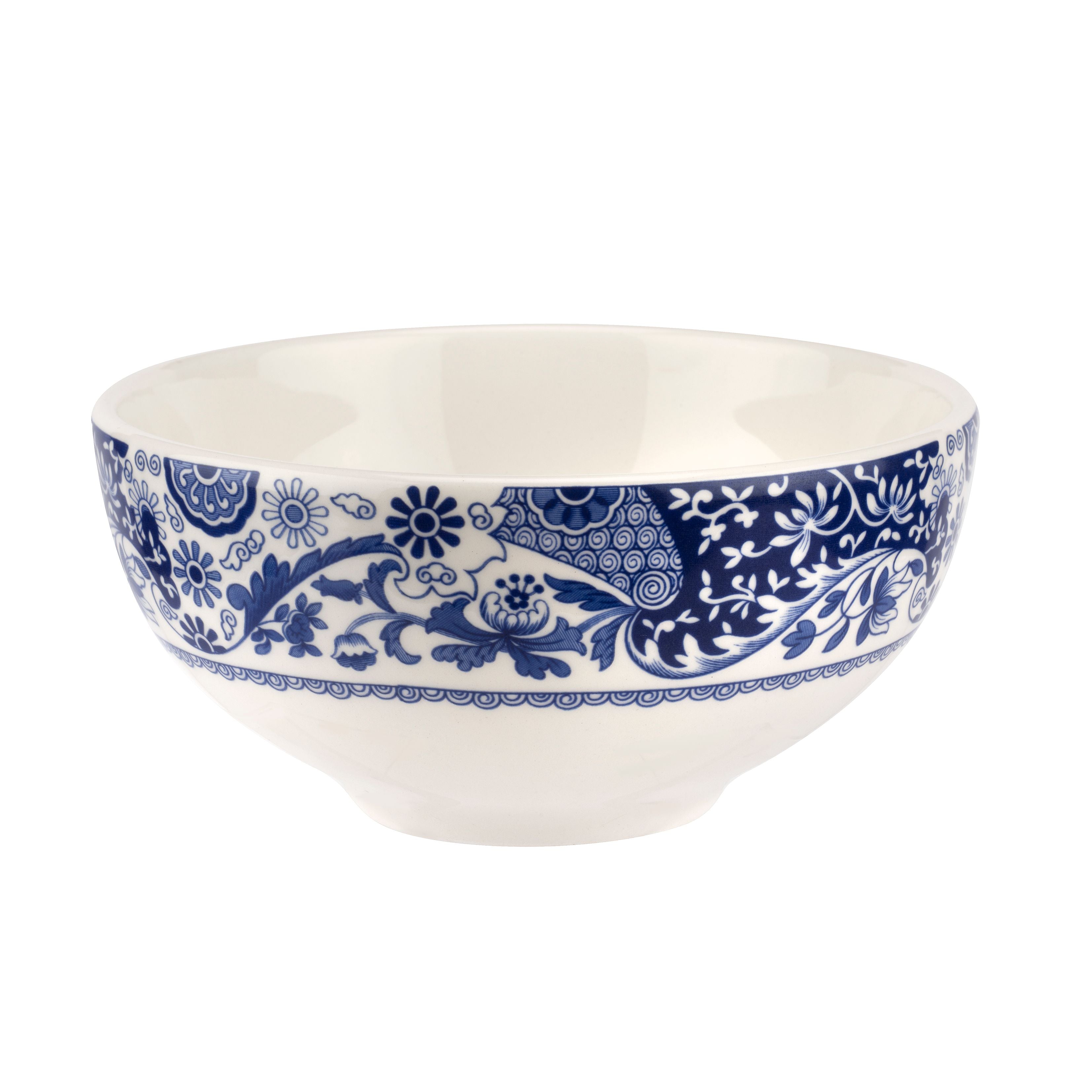  Spode Blue Italian Brocato Large Bowl Set of 4 - Blue - Bonton