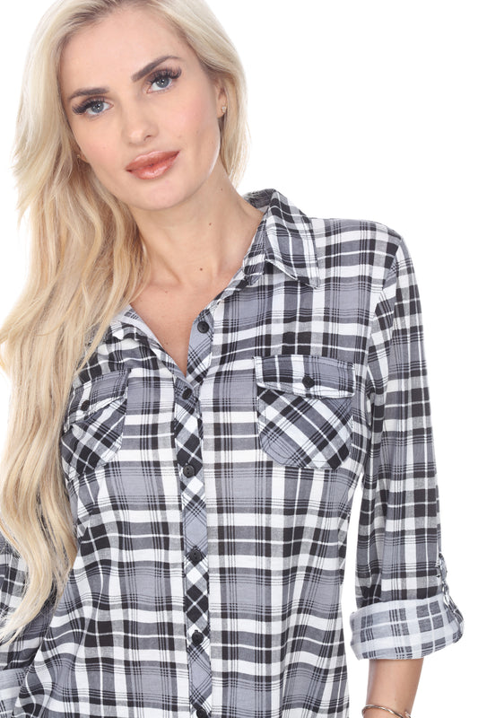 Women's Oakley Stretchy Plaid Top