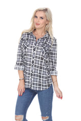 Women's Oakley Stretchy Plaid Top