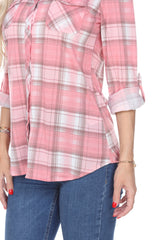 Women's Oakley Stretchy Plaid Top