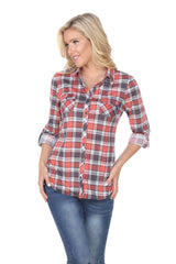 Women's Oakley Stretchy Plaid Top