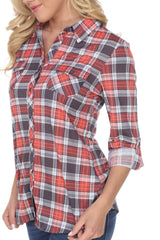 Women's Oakley Stretchy Plaid Top