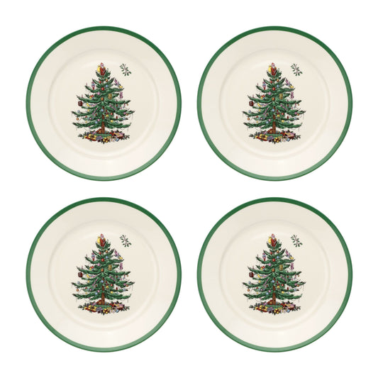 Christmas Tree Luncheon Plate Set of 4