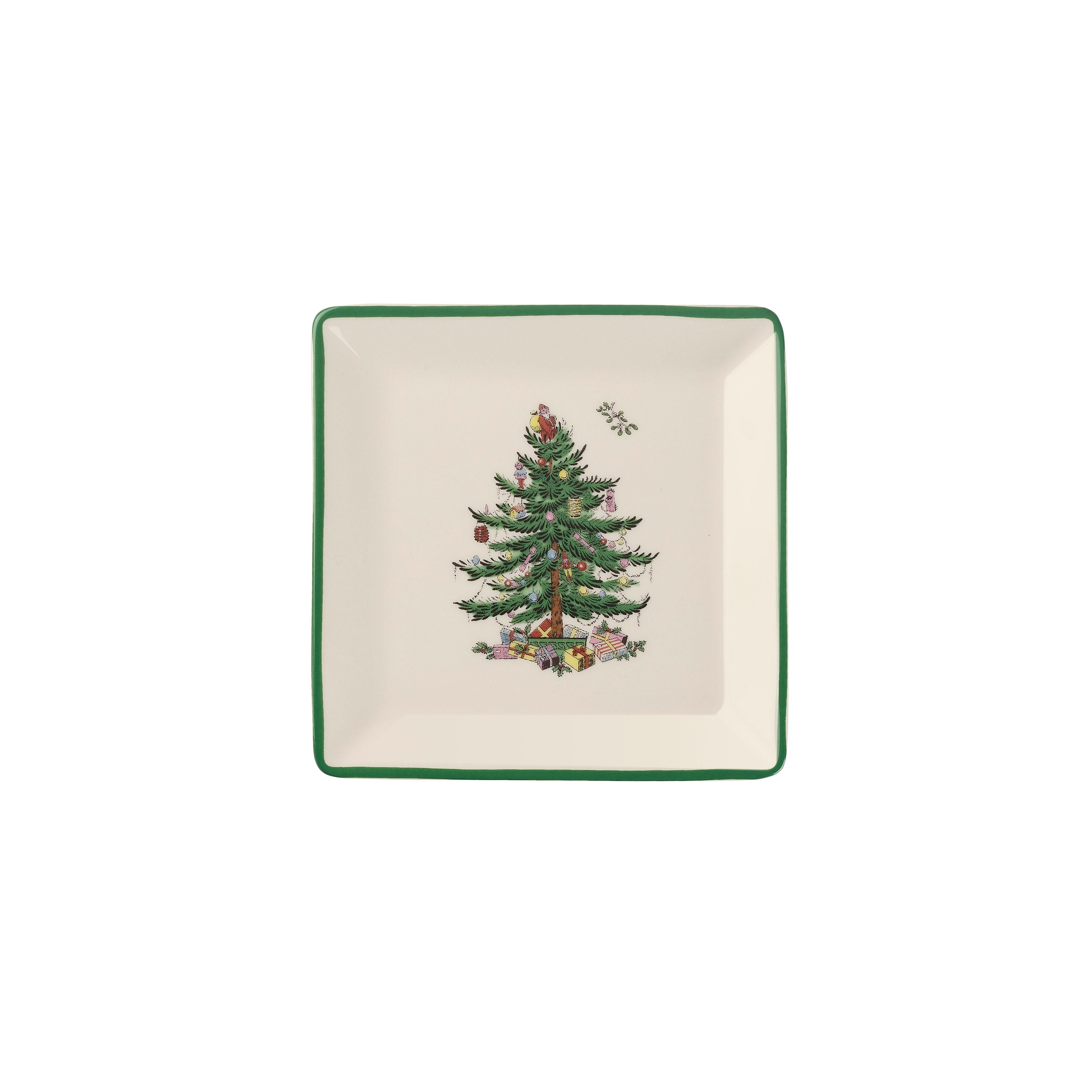  Spode Christmas Tree Tidbit Plates Set of 4 - White - Bonton