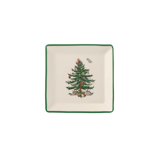 Christmas Tree Tidbit Plates Set of 4