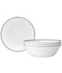  Noritake Whiteridge Platinum Set of 4 Soup Bowls - White - Bonton