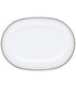  Noritake Silver Colonnade Oval Platter - White - Bonton