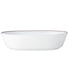  Noritake Silver Colonnade Oval Vegetable Bowl - White - Bonton