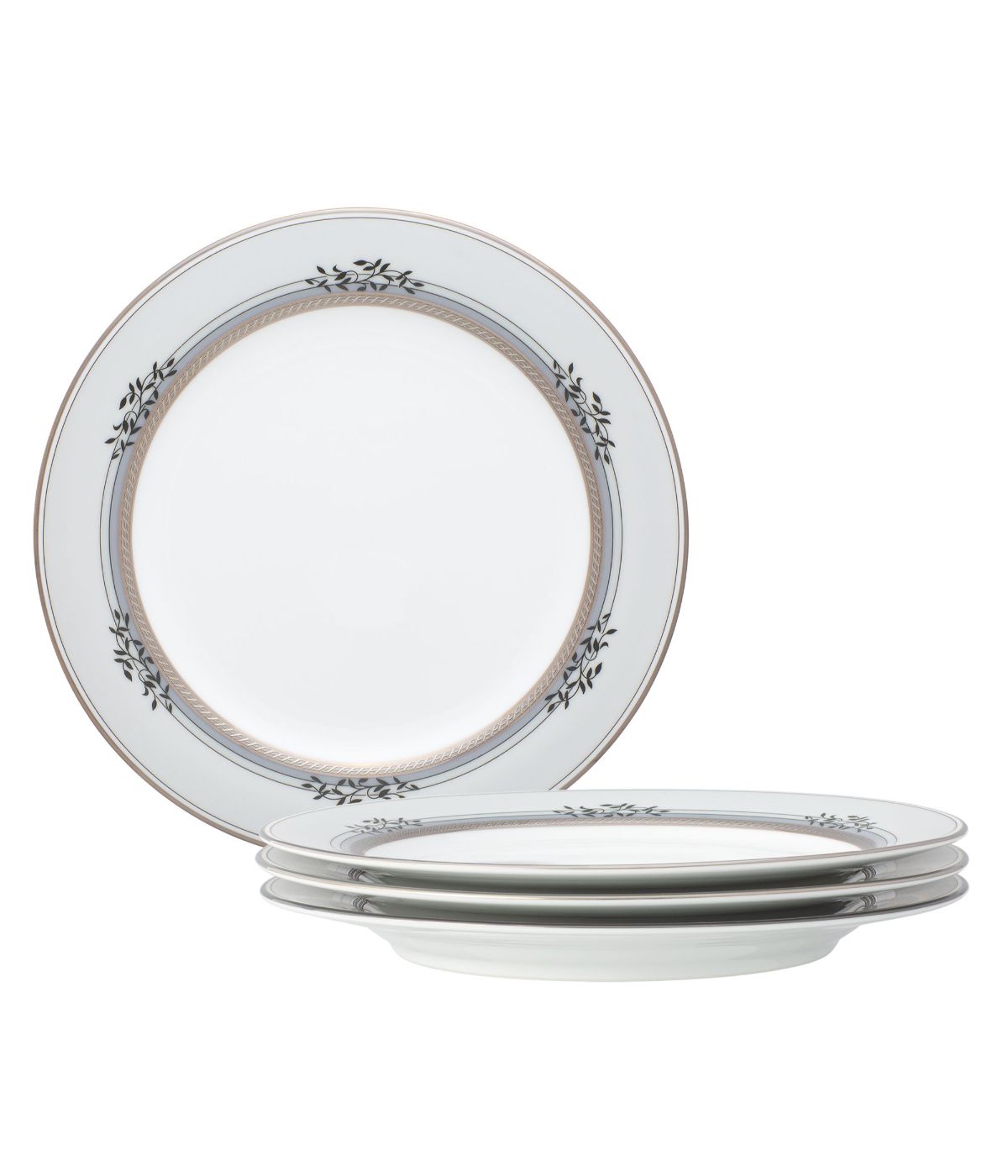  Noritake Laurelvale Set of 4 Salad Plates - White - Bonton