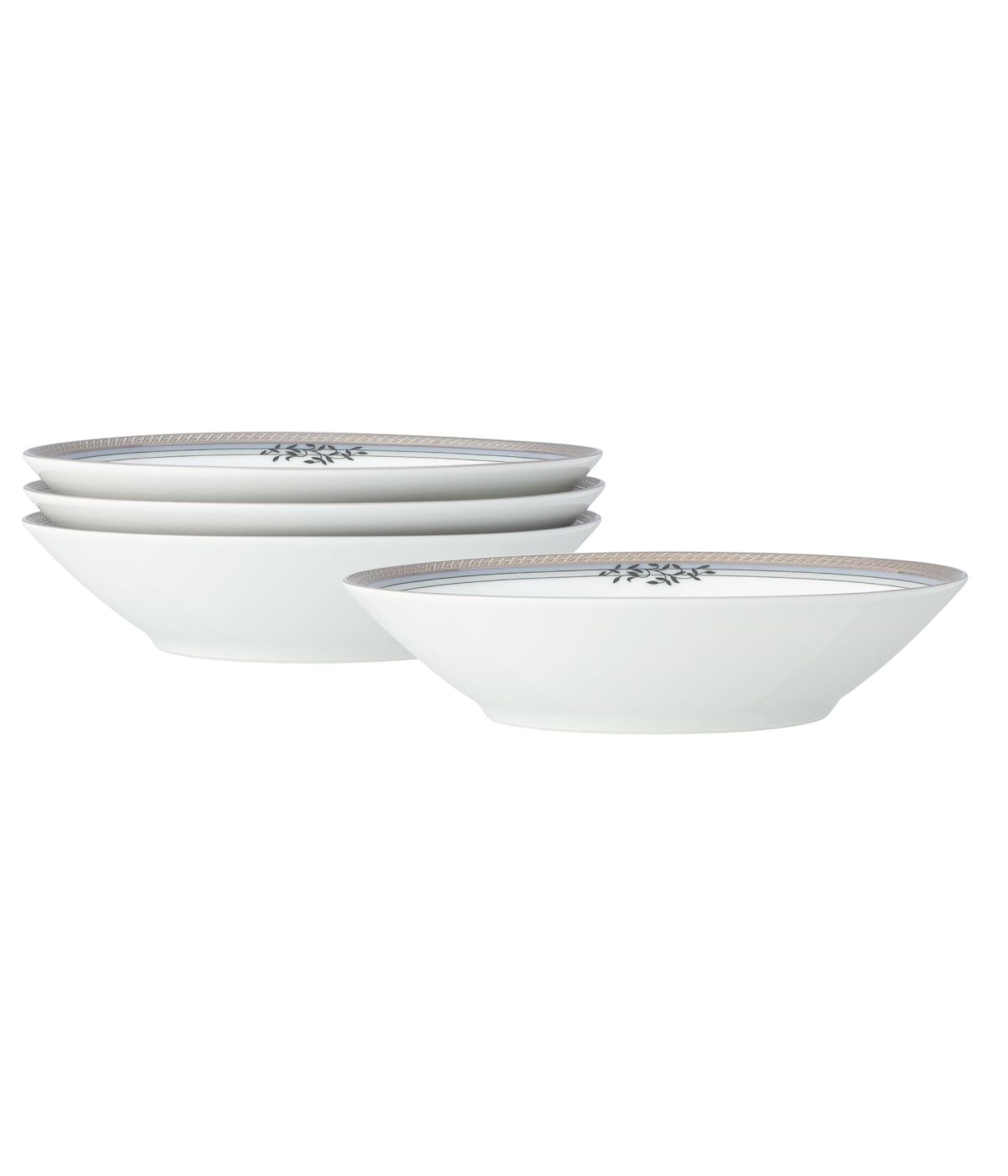  Noritake Laurelvale Set of 4 Fruit Bowls - White - Bonton