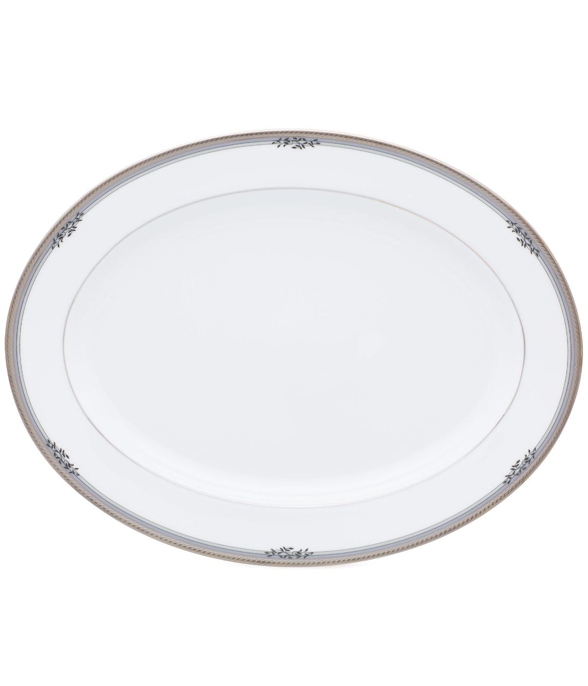  Noritake Laurelvale Oval Platter - White - Bonton