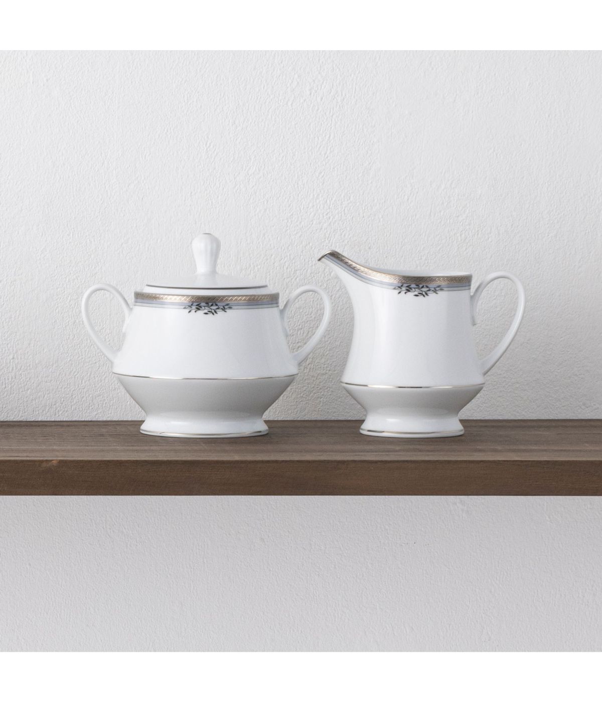  Noritake Laurelvale Sugar & Creamer Set - White - Bonton