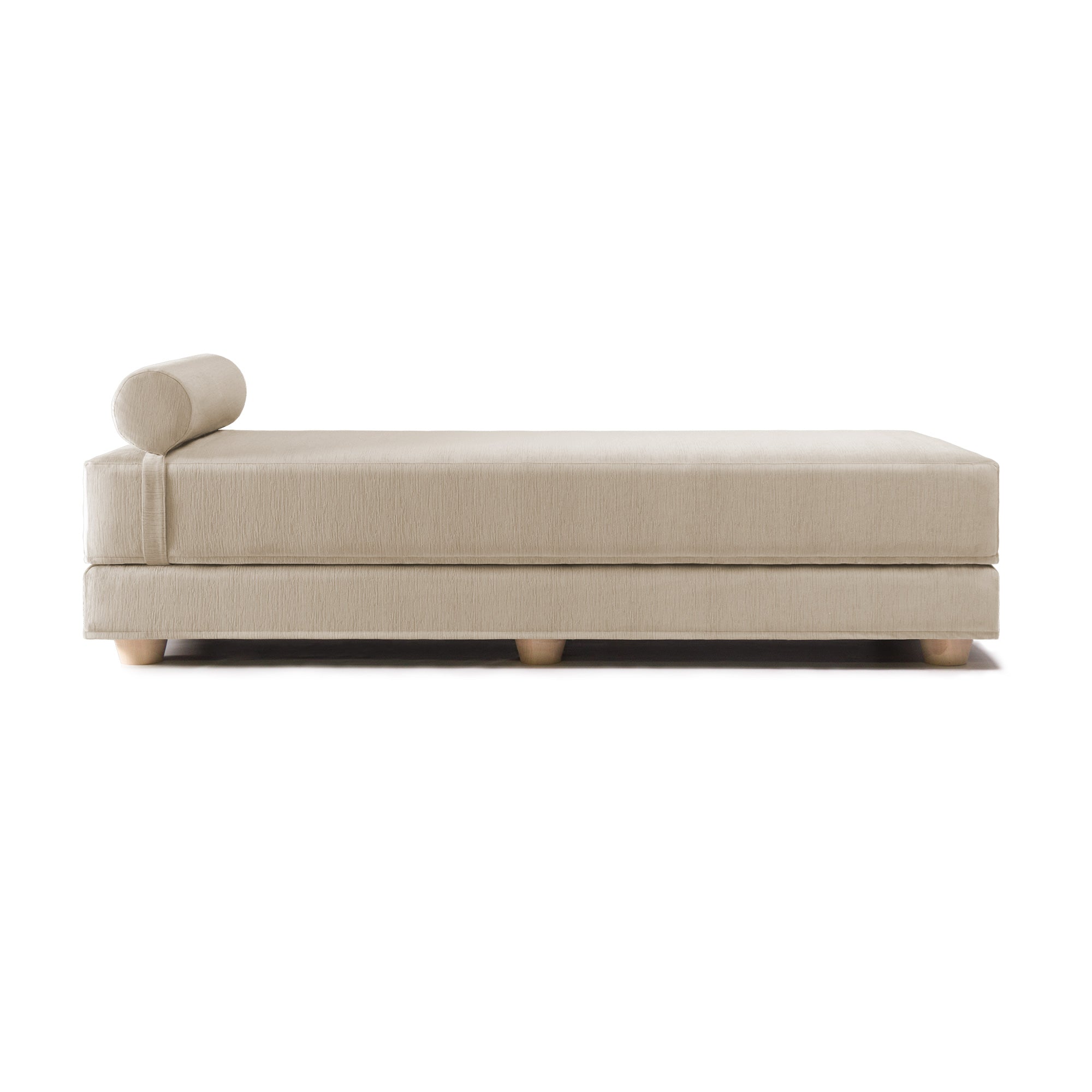  Jaxx Alon Daybed / Fold-Out Queen-Size Mattress - Velvet Twill - Ivory - Bonton