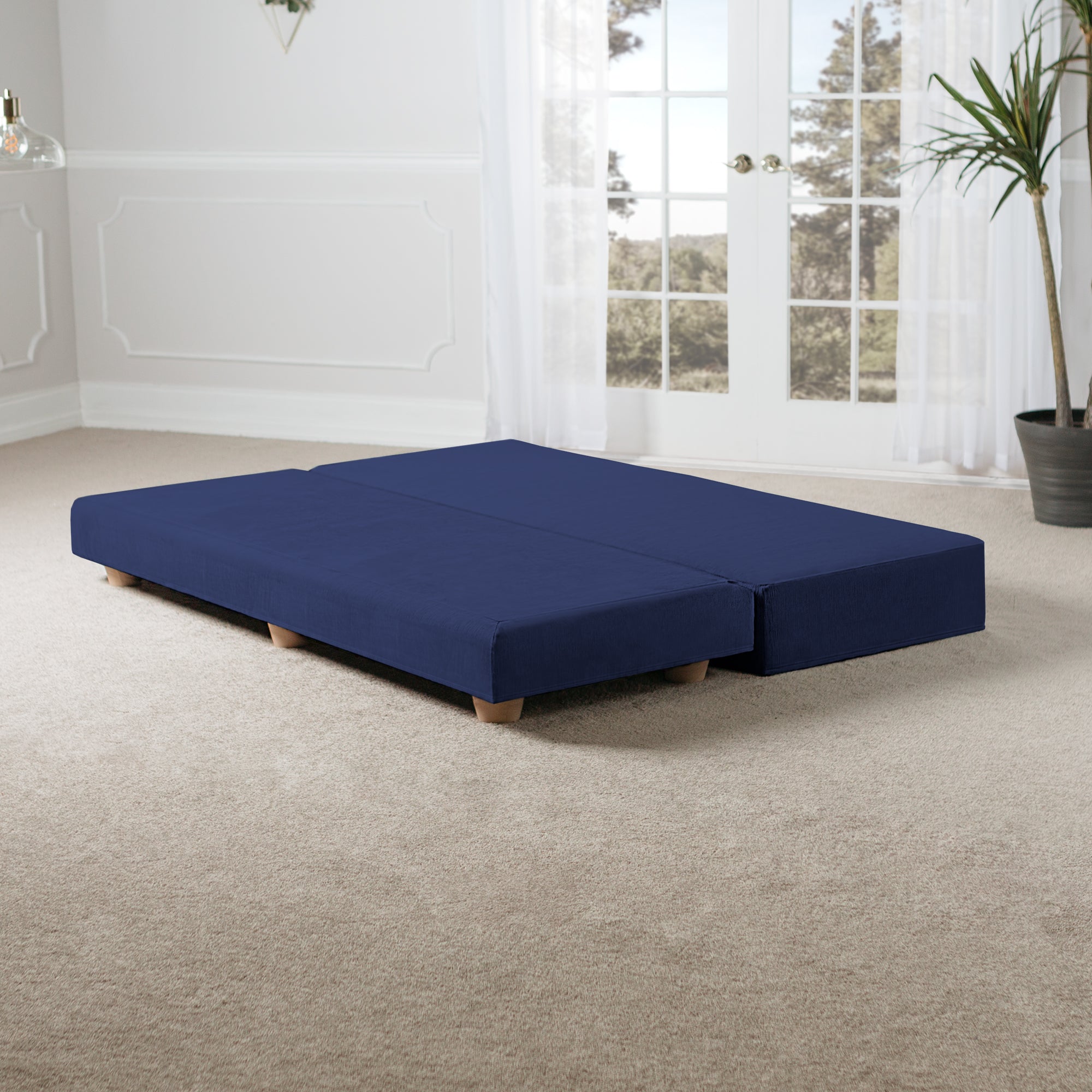  Jaxx Alon Daybed / Fold-Out Queen-Size Mattress - Velvet Twill - Indigo - Bonton