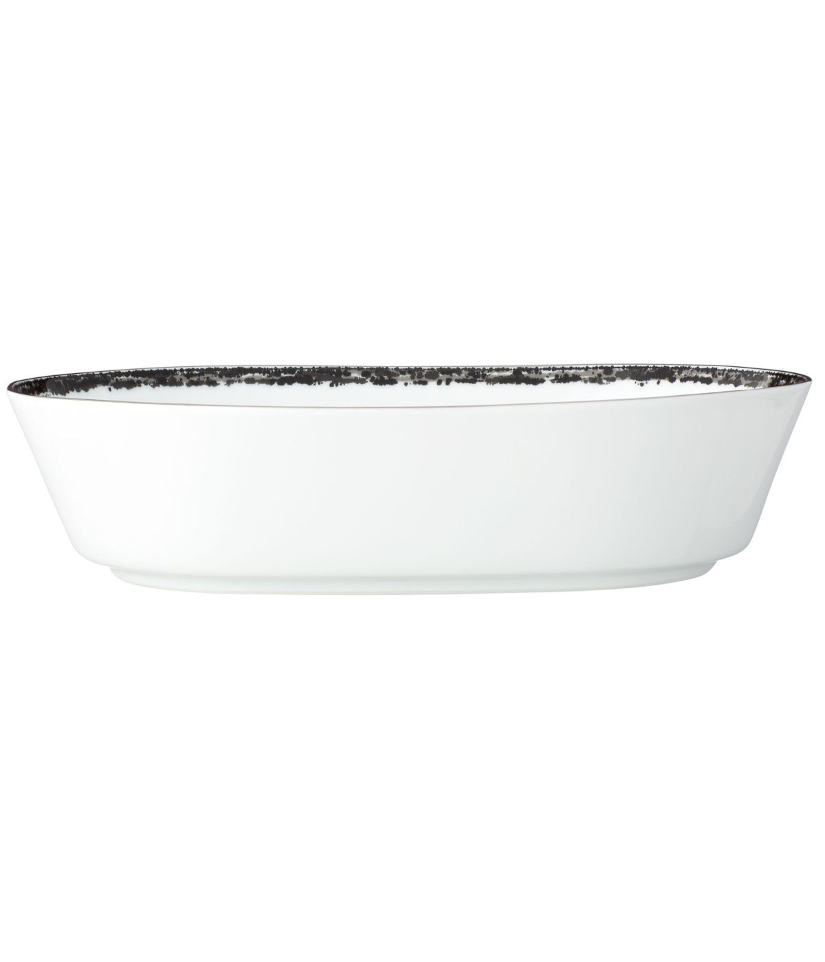  Noritake Rill Oval Vegetable Bowl - Black - Bonton