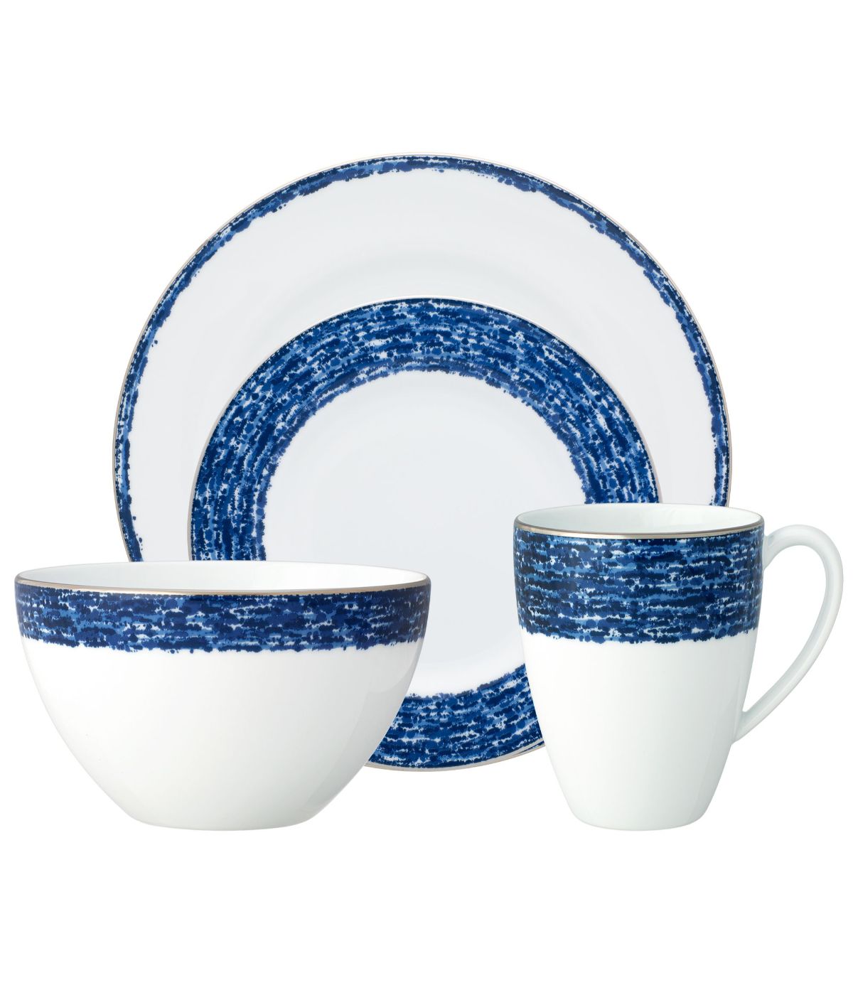  Noritake Rill 4 Piece Place Setting - Blue - Bonton