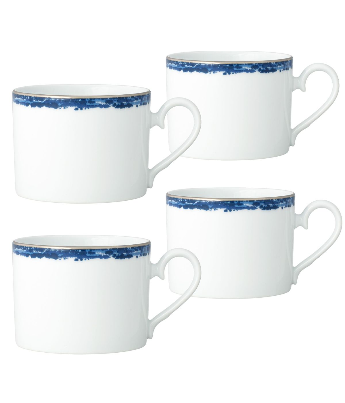  Noritake Rill Set of 4 Cups - Blue - Bonton