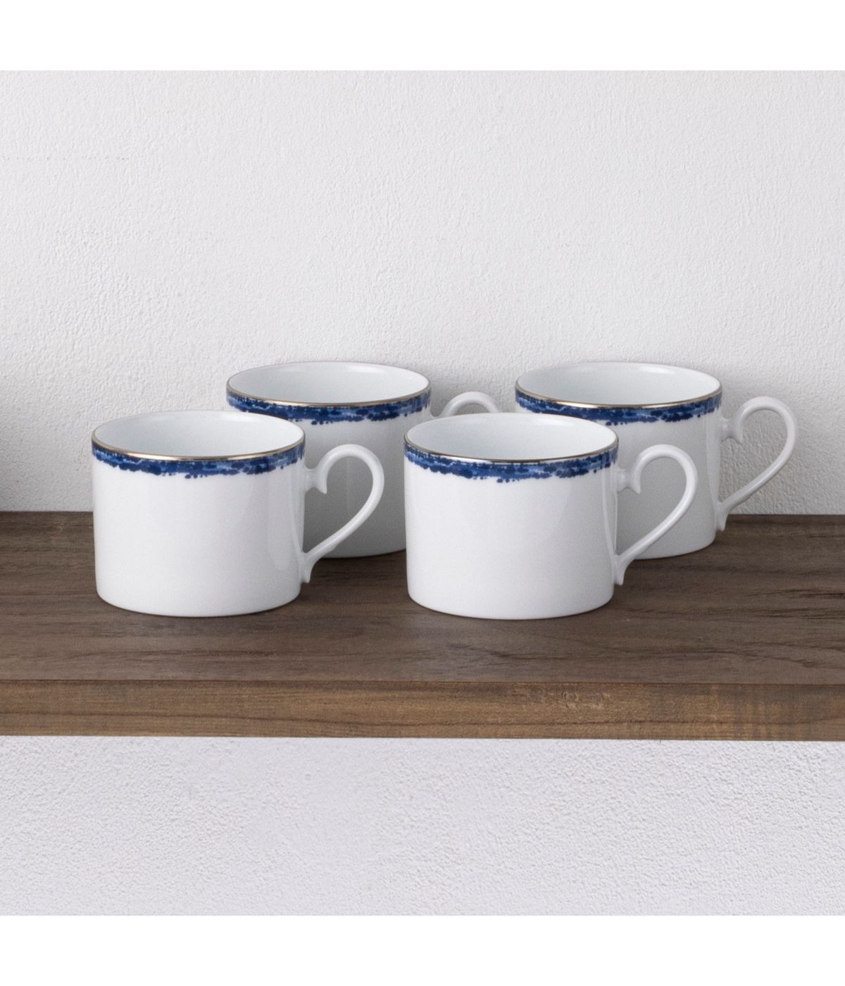  Noritake Rill Set of 4 Cups - Blue - Bonton