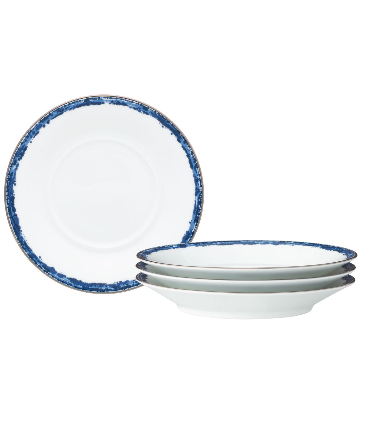  Noritake Rill Set of 4 Saucers - Blue - Bonton