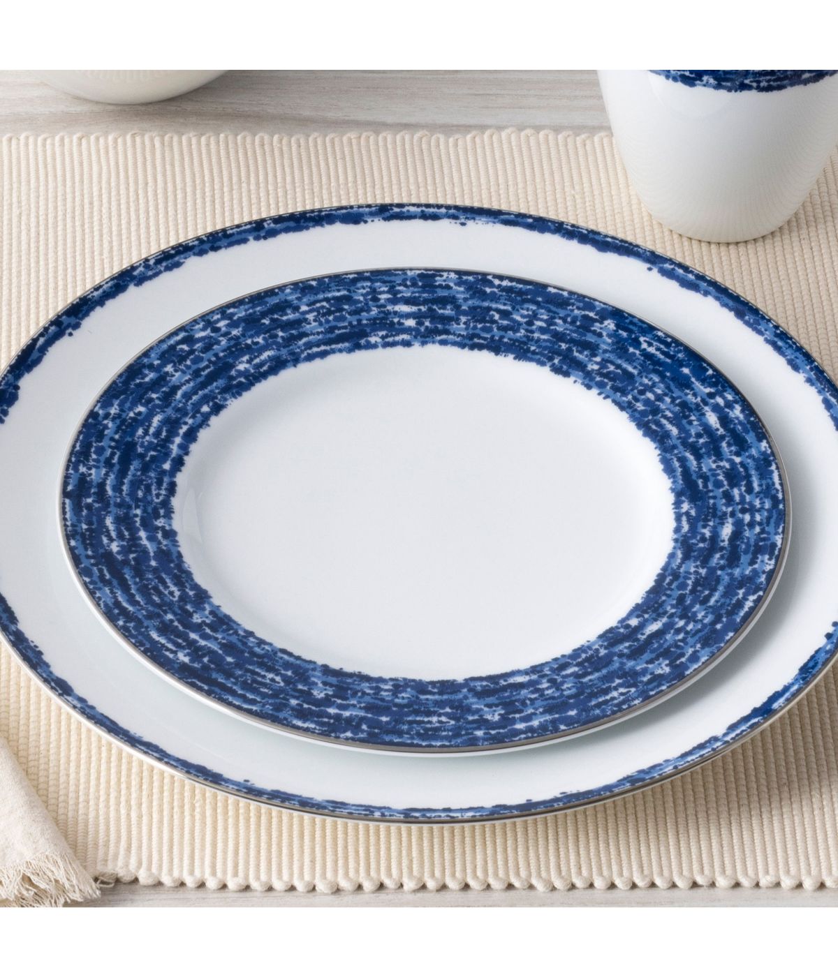  Noritake Rill Set of 4 Salad Plates - Blue - Bonton